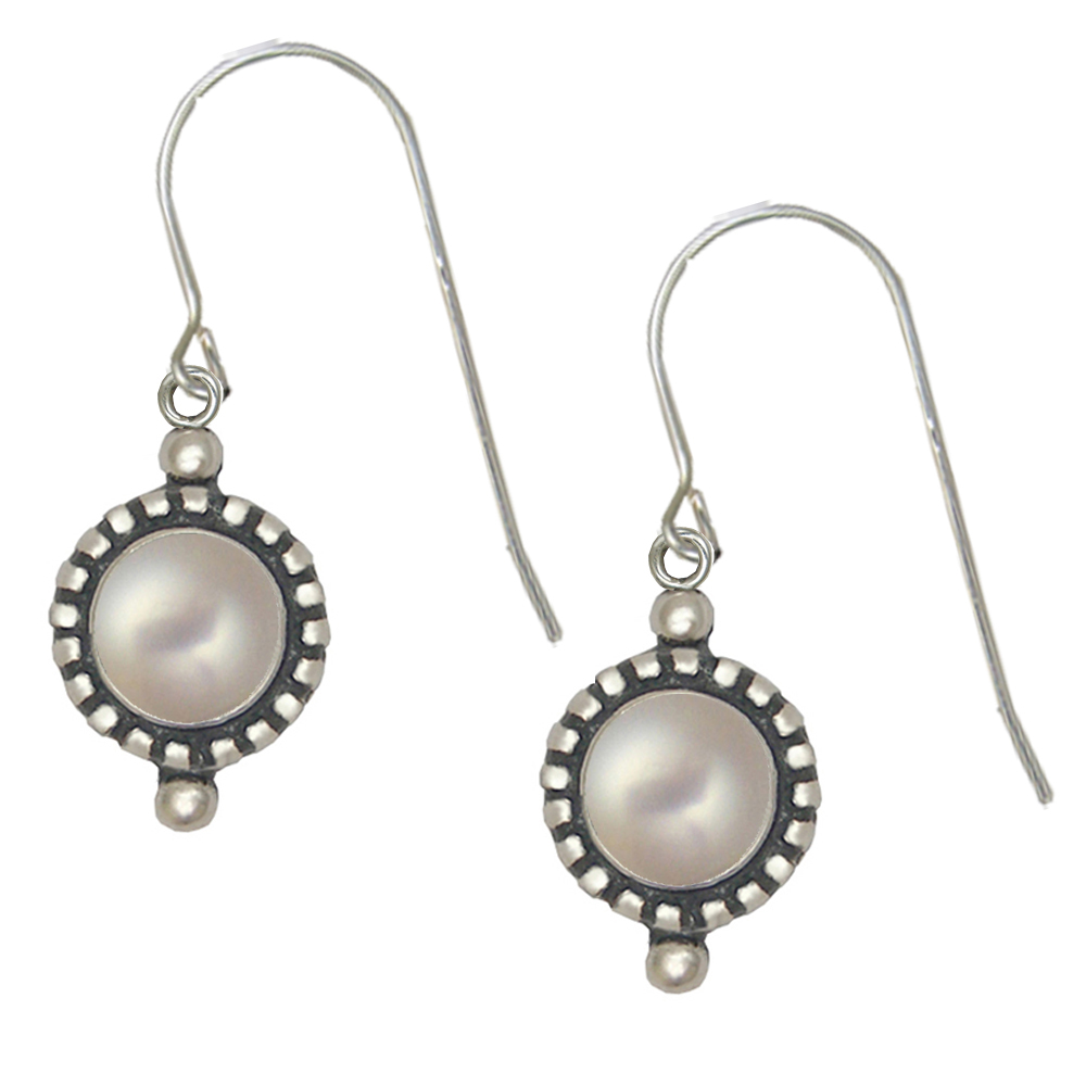 Sterling Silver Petite Cultured Freshwater Pearl Gemstone Drop Dangle Earrings